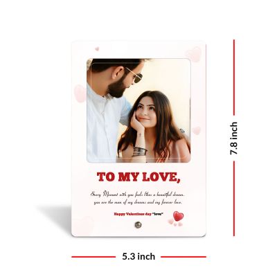 Personalized Valentine's Day Gift For Couples Acrylic Photo Frame, To My Love Theme, Gift For Husband, Wife, Girlfriend, Boyfriend